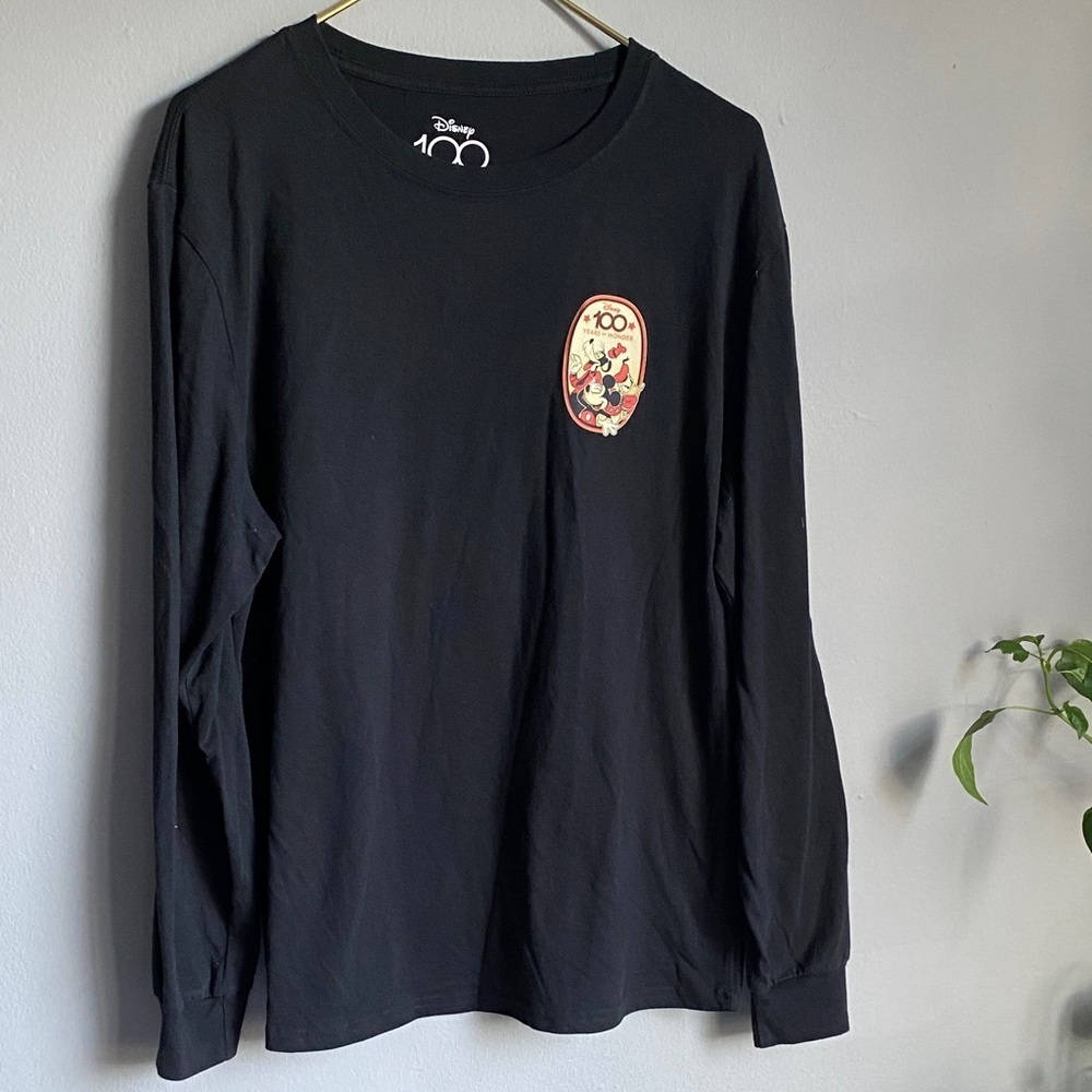 Disney Black Long Sleeve Tee with Mickey Design